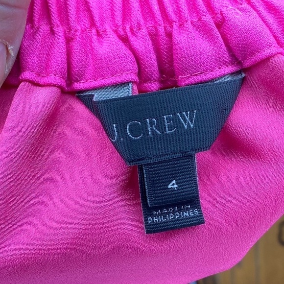 J Crew Wool Blend Ruffle Skirt Hot Pink Size 4 Tiered - Picture 4 of 7